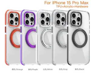 Xoay Khung Trong Suốt Từ Phí Không Dây Đứng Rõ Ràng Cover Quay Lại Trường Hợp Đối Với iPhone 16 15 14 13 12 11 Pro Max