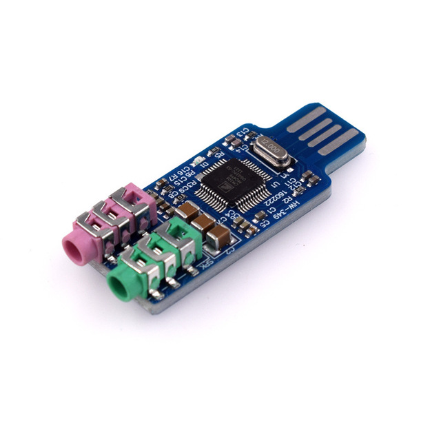Free Driver USB Sound Card Chip Notebook Computer External Sound Card CM108 USB Sound Card Module