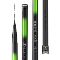 Canne à pêche multi-sections en fibre de carbone Q025 8,1m-15m - Pêche aux leurres pour poisson-chat et perche, poignée EVA, utilisation en eau douce et en ruisseau