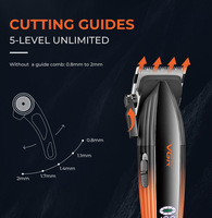 Tondeuse à cheveux professionnelle sans fil VGR V-889C avec lame en céramique et moteur 9000 tr/min pour coiffeurs et barbiers
