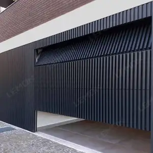 Garage Doors Customized Size 16x8 9x8 10x8ft Aluminum Grill Entry Door Design Black Garage Doors