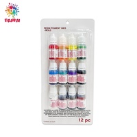 12 Renk Plastik Epoksi Reçine Pigment Seti Sıvı Boya Oyuncaklar Sanat ve El Sanatları Malzemeleri DIY Projeleri Yoğun Renk Konsantresi El Sanatları