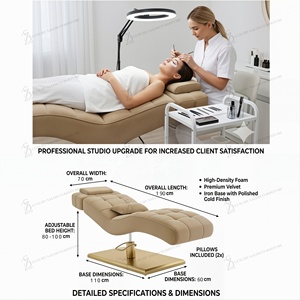 <span class=keywords><strong>Lit</strong></span> de cils incurvé à base dorée, en velours marron, très demandé, pour soins du visage, spa, massage, avec réglage du cou, <span class=keywords><strong>lit</strong></span> de cils de luxe - Product Image 5