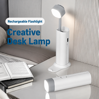Nouvelle lampe de bureau pliable pour la protection des yeux, lumière puissante et suffisamment brillante, lampe de lecture avec lampe torche, lampe de nuit LED pliable