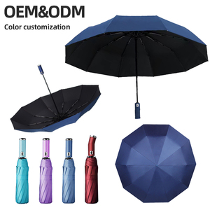 Parapluie d'affaires pliant à contrôle semi-automatique <span class=keywords><strong>pour</strong></span> adulte Lampe <span class=keywords><strong>de</strong></span> poche <span class=keywords><strong>de</strong></span> nuit à lumière LED rotative Parasol <span class=keywords><strong>Cadeau</strong></span> d'affaires <span class=keywords><strong>de</strong></span> nuit - Product Image 2