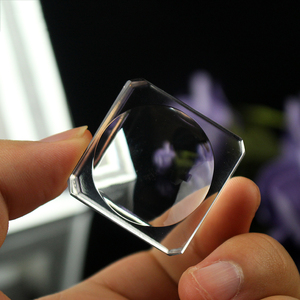 Bán buôn rõ ràng Glass Ball hiển thị cơ sở handmade pha lê vuông Cube Sphere chủ cho bóng đứng pestal - Product Image 6