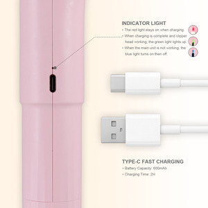 <span class=keywords><strong>Appareil</strong></span> d'épilation 2 en 1, tondeuse à sourcils/<span class=keywords><strong>nez</strong></span>/cheveux, utilisation domestique USB, étanche IPX5, lames en acier inoxydable, anglais <span class=keywords><strong>pour</strong></span> femmes - Product Image 5