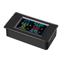 Moniteur de puissance AC 6-en-1 Peacefair PZEM-022 avec écran LCD couleur, Voltmètre monophasé 220V, Compteur KWh, Wattmètre, Compteur de panneau avec bobine CT