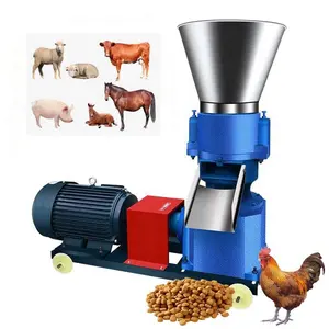 Mini Small Wood Poultry Chicken Fish Pig Goat Cattle Cat Animal Pellet Manufacturing Pelletizing Machine Feed Processing Machine