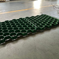 Grille de drainage en HDPE/PP 500x500mm pour gazon, gravier, enclos pour chevaux, allée, accès d'urgence, plate, moderne, haute résistance