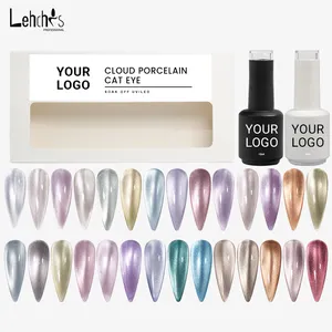 Lehchis precio de fábrica brillo ojo de gato serie gel esmalte de uñas DIY diseño 15ml lámpara UV/LED esmalte de gel de larga duración para la venta al por mayor