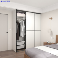 Armoire murale coulissante en MDF, style ouvert, moderne, haut de gamme, personnalisée, en acier, ventilée, antirouille, durable