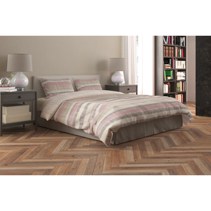 BERLINO Juego de funda de edredón doble de tamaño francés Cuarzo y caramelo 52% Algodón 48% Polyne 30x30x76x56 Pigmento impreso - Product Image 2