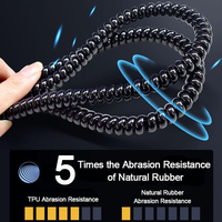 GUYON Housse de protection spirale en caoutchouc TPU pour câbles de frein de trottinette électrique, organisateur de câbles portable pour vélo électrique