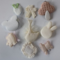 Appliques en tissu 3D rembourrées faites à la main aux tons neutres, motifs animaux de dessin animé mignons brodés pour vêtements d'enfants, chapeaux et accessoires pour cheveux