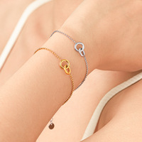 Bracelet à double boucle européenne et américaine, en acier inoxydable, simple pour tous les jours, nouveau bijou polyvalent à la mode pour femmes
