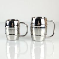 Mug à vin et à bière en acier inoxydable à double paroi, design moderne, écologique, compatible lave-vaisselle, sans BPA, cadeau pour la maison, le bar, le restaurant, l'hôtel