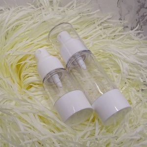 Vente en gros de flacons pompe sans air en plastique transparent pour cosmétiques, soins de la peau, lotion, crème, sérum, 1,7 oz (50 ml) - Product Image 5