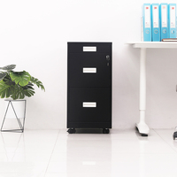 Archivador de Acero con 4 Cajones, Gabinete Metálico con Cerradura para Almacenamiento de Documentos de Oficina