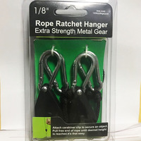 Corde de pêche à cliquet ajustable, 3 m, 1/8 pouces, 6 pieds, robuste, capacité de 150lb, avec anneau de mousqueton