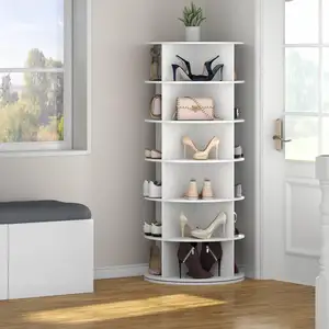 360 degrees shoe cabinet rotating wooden hallway shoe display cabinet rack wooden shoe rack storage entrance home furniture