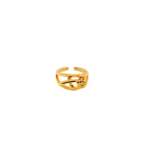 Fashion <b>Rings</b> PVD Gold Plated 316L Stainless Steel Sustainable Resistant Snake Design Adjustable Band - Product Image 2
