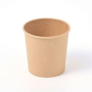Durable Disposable Kraft Paper Food <b>Bowl</b> <b>Lid</b> Eco Friendly Biodegradable Microwave Safe Container for Salad Rice Porridge Camping - Product Image 4