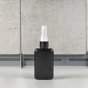 Wholesale 50ml LDPE Plastic Black Color Oval Anaerobic Adhesive Pipe Thread <b>UV</b> Glue Sealing Bottle with Twist Cap - Product Image 3