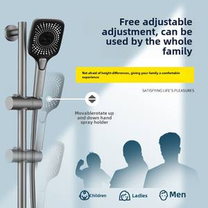 Bagno doccia in rame rubinetto di qualità in ottone valvola di miscelazione calda a doppia apertura a getto di pioggia morbido massaggio spazzolato bagno doccia tuta - Product Image 4