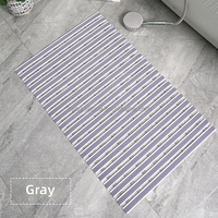 Tapis de bain tissé ajouré personnalisé, antidérapant et lavable, vente en gros d'usine