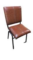 Chaise de bureau en PU de haute qualité, chaises de conférence, chaise de personnel de bureau avec pieds fixes