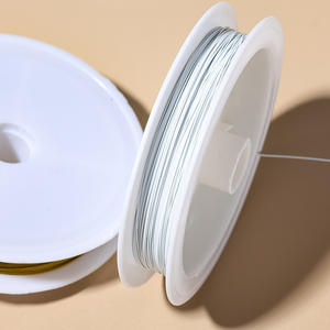 Fil perlé en acier inoxydable plaqué or 18 carats de 0,25/0,3/0,5/0,6 mm pour la fabrication de bijoux, bracelets et colliers, accessoires et apprêts - Product Image 4