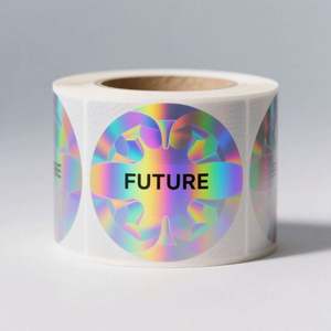 3d UV Sticker Metal Nickel Stickers Holographic Security Sticker for Laptop Vinyl Hologram Paper Custom China Hot Selling Accept - Product Image 1