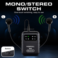 VOXFULL-Système de surveillance intra-auriculaire sans fil M6S 2.4G avec récepteur émetteur faible latence et longue durée de vie de la batterie pour les performances en direct