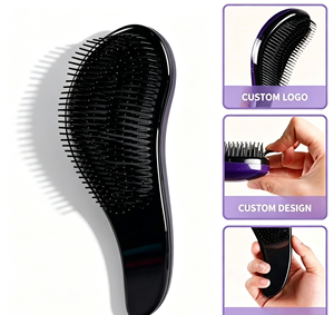 Brosse démêlante personnalisée avec logo, peigne lissant pour cheveux bouclés et perruques, usage professionnel en salon, cadeaux promotionnels d'affaires - Product Image 6