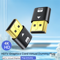 Adaptateur d'affichage virtuel HDMI 4K DDC EDID, émulateur de moniteur virtuel haute résolution, VGA fantôme sans tête