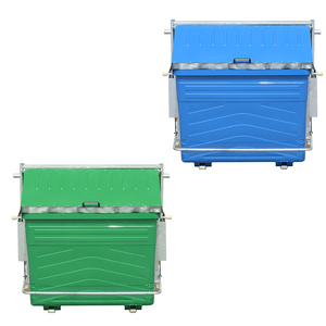 2400L outdoor steel street park waste bin suppliers fire resistant large waste bin