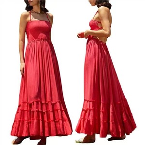 <span class=keywords><strong>2025</strong></span> ट्रेंडिंग महिला कैजुअल लंबे <span class=keywords><strong>Frock</strong></span> महिलाओं के लिए शानदार लाल पोशाक