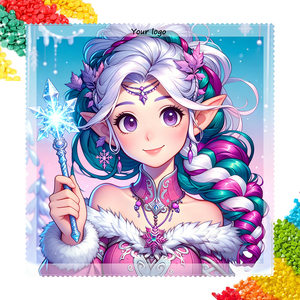 Kit de Peinture Diamant 5D - Fille Elfe Magique d'Hiver avec Baguette de Cristal de Glace et Accents Flocons de Neige, Broderie Complète - Product Image 1
