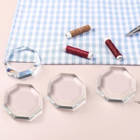 Presse-papiers en cristal K9 transparent, forme octogonale, ronde, ovale, à facettes, pour décoration de bureau, souvenir