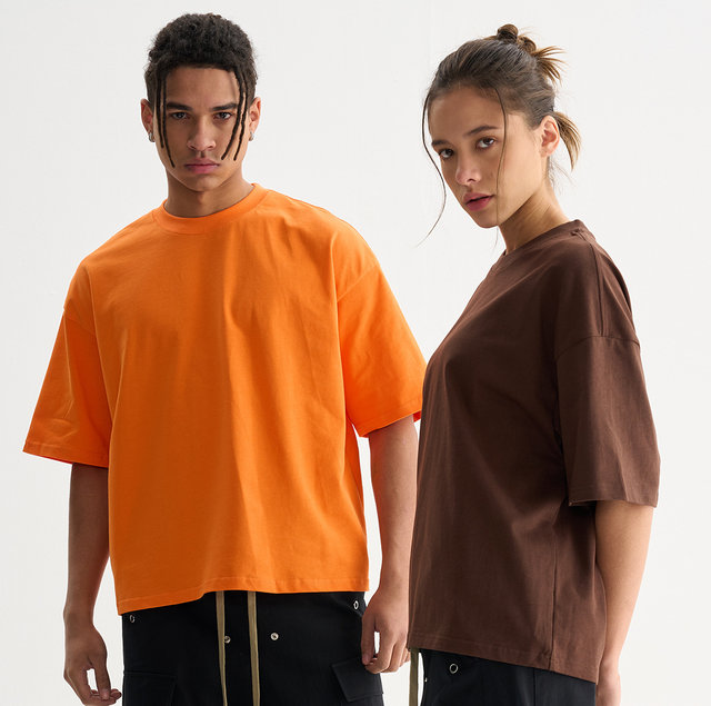 In Stock Heavyweight 240g High Quality Cotton Screen Print Oversized Fit Anti-Wrinkle Hip Hop Style Sports Men's T-shirt