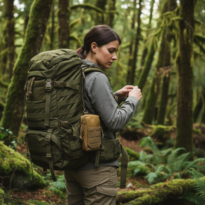 Pochette tactique Molle imperméable, sac banane utilitaire, sacoche de randonnée et camping, étui tactique pour téléphone, sac banane - Product Image 2