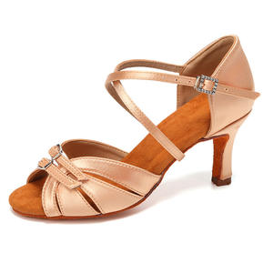 Zapatos de salón de baile latino para mujer, calzado moderno con tacón alto ajustable, para bailar Salsa Tango - Product Image 5