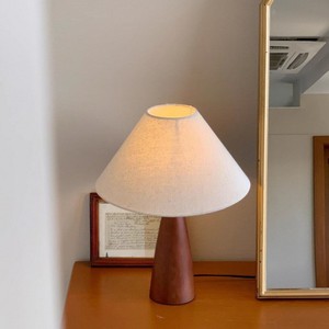 Lámpara de Mesa Retro de Madera Maciza, Base para Bombilla LED E27, Control de Interruptor, Iluminación Ambiental Decorativa para Dormitorio y Sala de Estar - Product Image 2