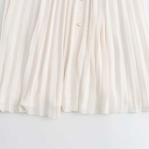Robe Midi Plissée Printemps 2024 Chic et Vintage PB&ZA pour Femme, Manches Longues, avec Ceinture - Product Image 5
