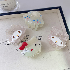 กิ๊บหนีบ<span class=keywords><strong>ผม</strong></span>การ์ตูน Cinnamoroll & My Melody ขนาดเล็กน่ารักการ์ตูนอะซิเตทกิ๊บหน้าม้าสำหรับผมเด็ก - Product Image 2