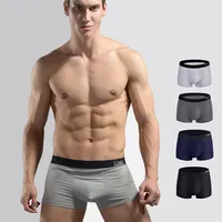 Özel iç çamaşırı özel etiket boksör külot yeni logo % 100% pamuk erkek külot