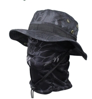 Ensemble de protection solaire tactique camouflage pour activités de plein air, pêche et sports, avec masque intégré et large bord, idéal pour les voyages décontractés, toutes saisons
