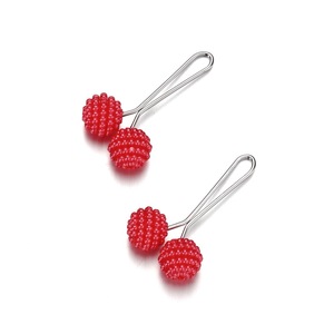 Hair <b>Clips</b> Bumpy Lychee Design Plastic Steel Needle Candy Colors Daily Use Pin Buckle JEBH0003 - Product Image 3