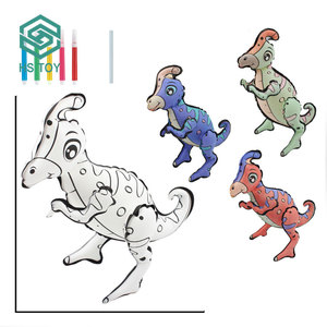 HS çocuk şişme oyuncaklar kiti DIY el yapımı sanat boyama dinozor beraberlik balonlar tedarikçisi satılık - Product Image 3